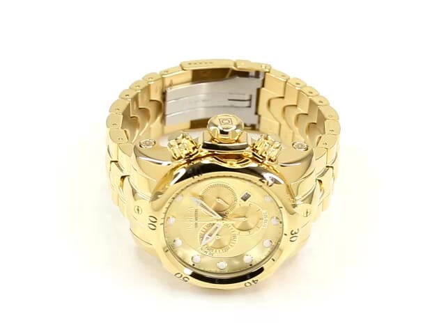 Solid gold invicta discount watch