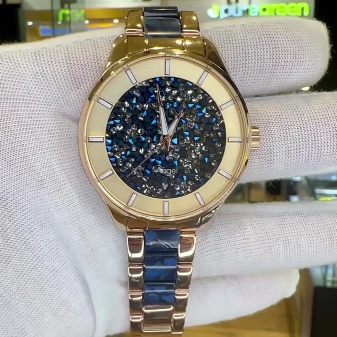 Invicta Angel Women's Watch - 40mm, Rose Gold, Blue (24662)