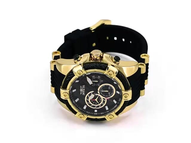 Invicta gold shop watch black face