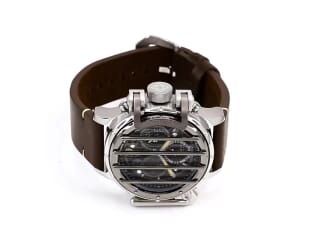 orologio uomo Invicta quadrante arancione cinturino metallo nero