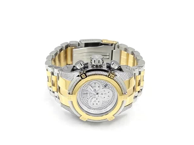 Invicta Reserve Bolt Zeus 1.31 Carat Diamond Swiss Ronda 5040.D Caliber Men s Watch w Mother of Pearl Dial 50mm Steel Gold 29901