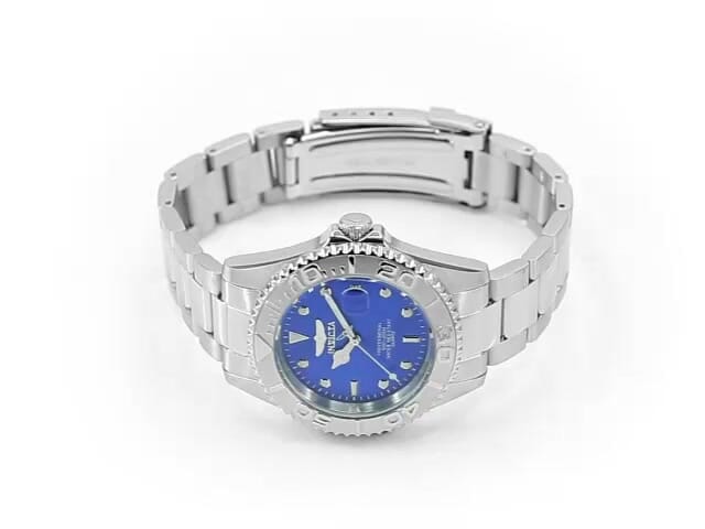 Invicta 9204ob gent's pro diver 2024 steel bracelet blue dial watch