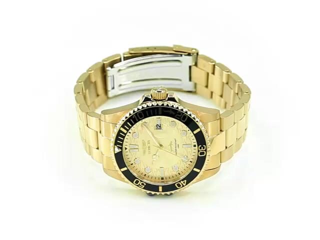 Invicta white hotsell and gold watch