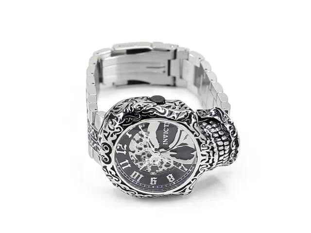 Invicta skull best sale watch silver