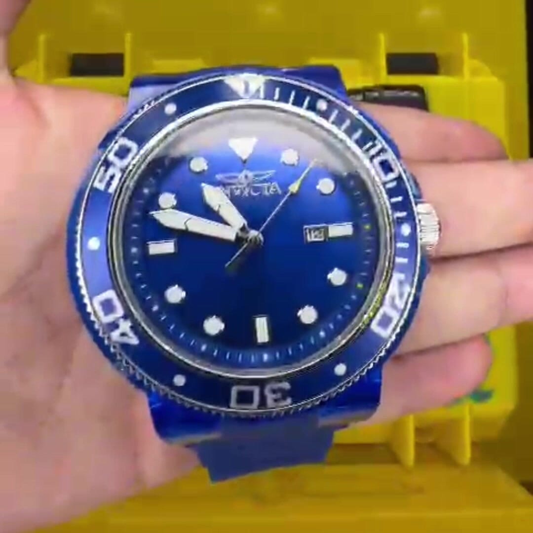 Invicta watch with blue on sale face