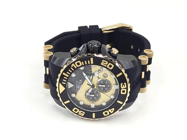 Invicta gold 2024 watch black face