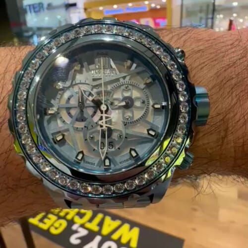 Invicta Jason Taylor Swiss Ronda Caliber Men's Watch w/ Mother of  Pearl Dial 52mm, Ice Blue (39399)