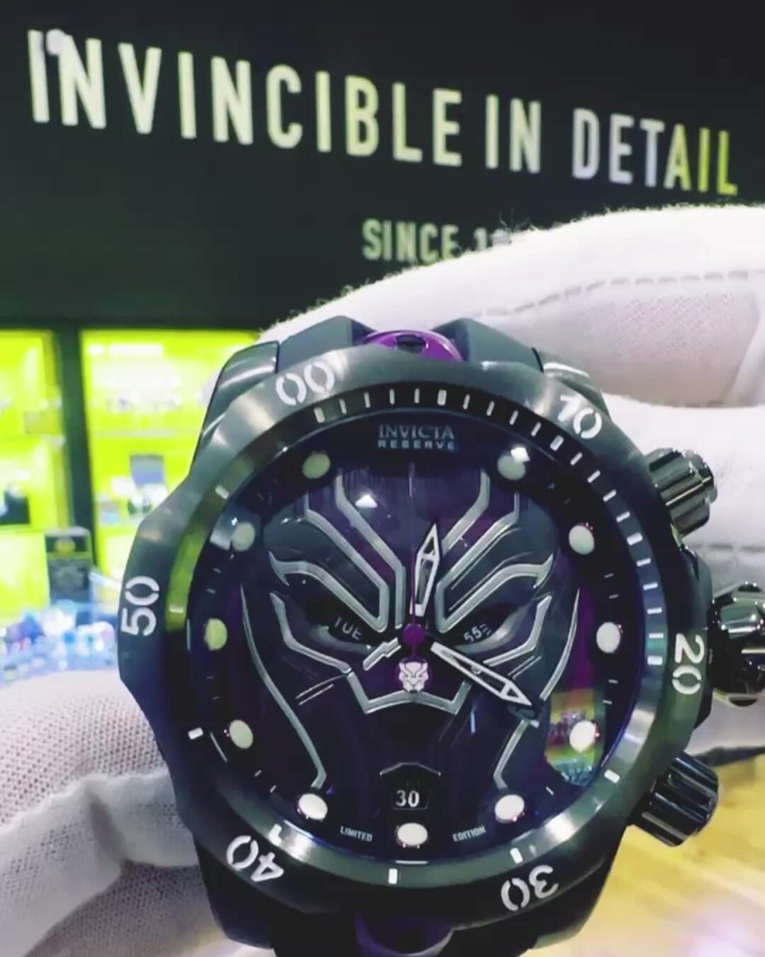 Marvel black outlet panther invicta watch