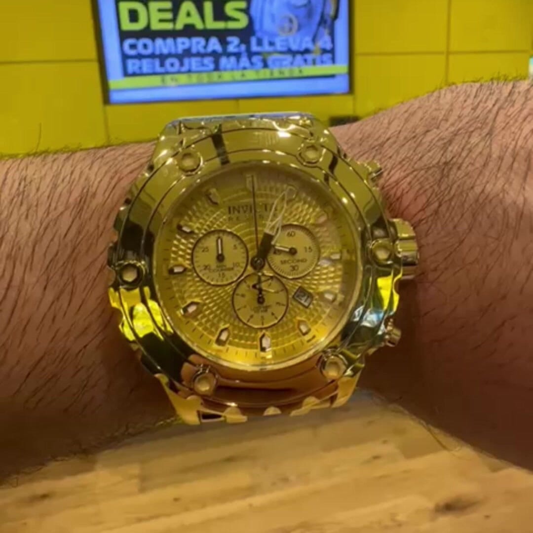 Invicta men's gold clearance watches