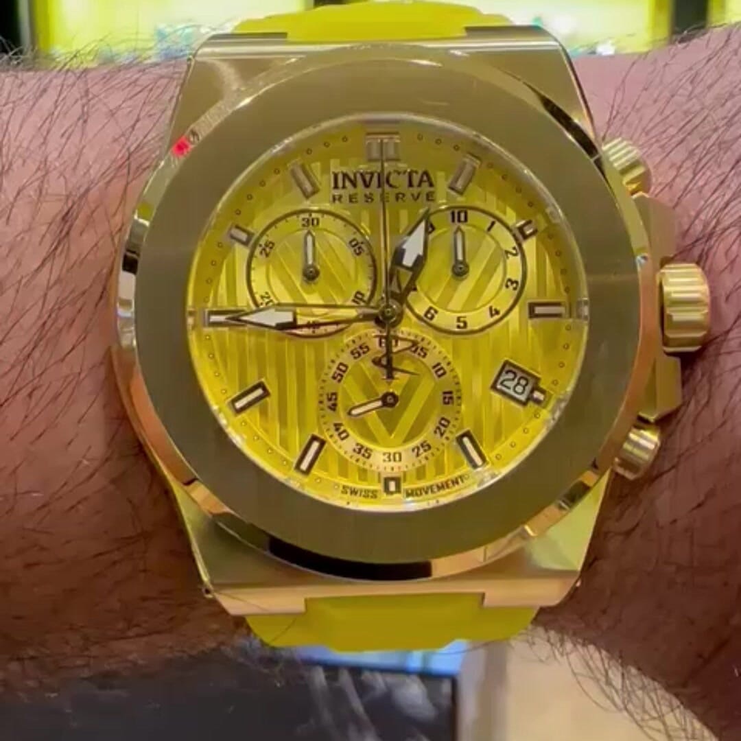 Invicta watch yellow discount case