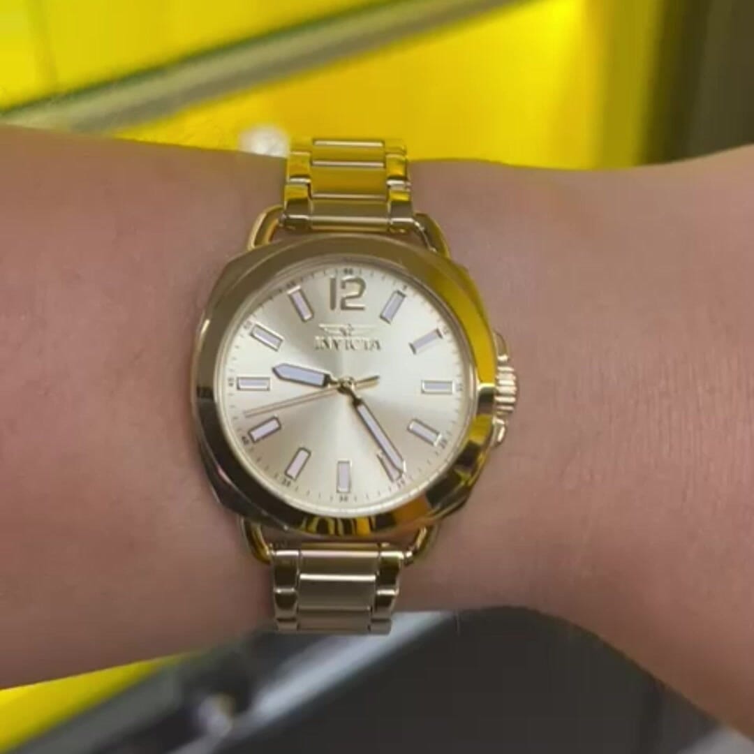 Gold Invicta Wildflower Women's Quartz Watch 32mm (46346)