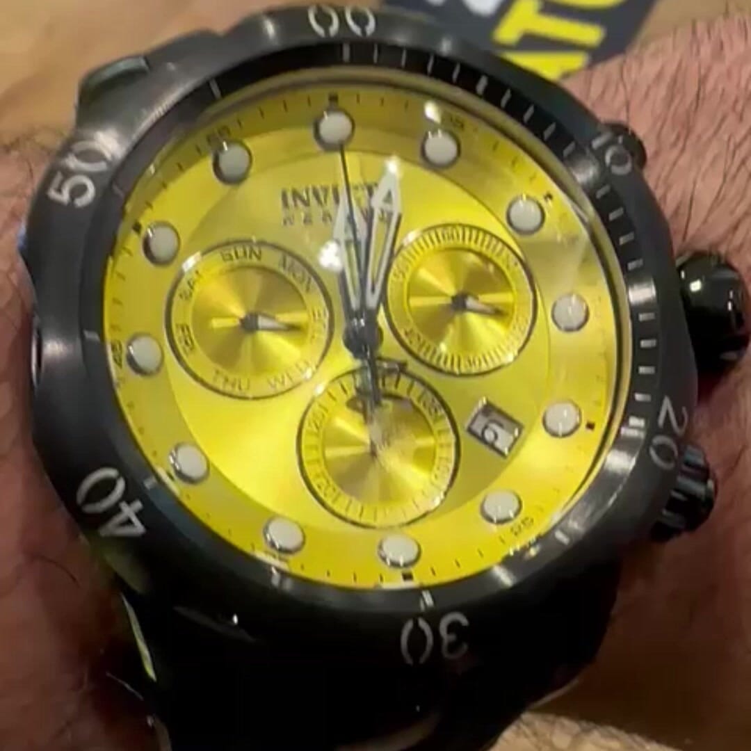 Invicta yellow sale face watch